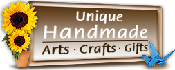Unique handmade arts crafts and gifts logo